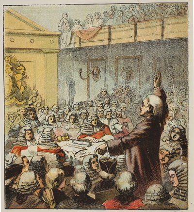 Burke, the Great Orator by English School